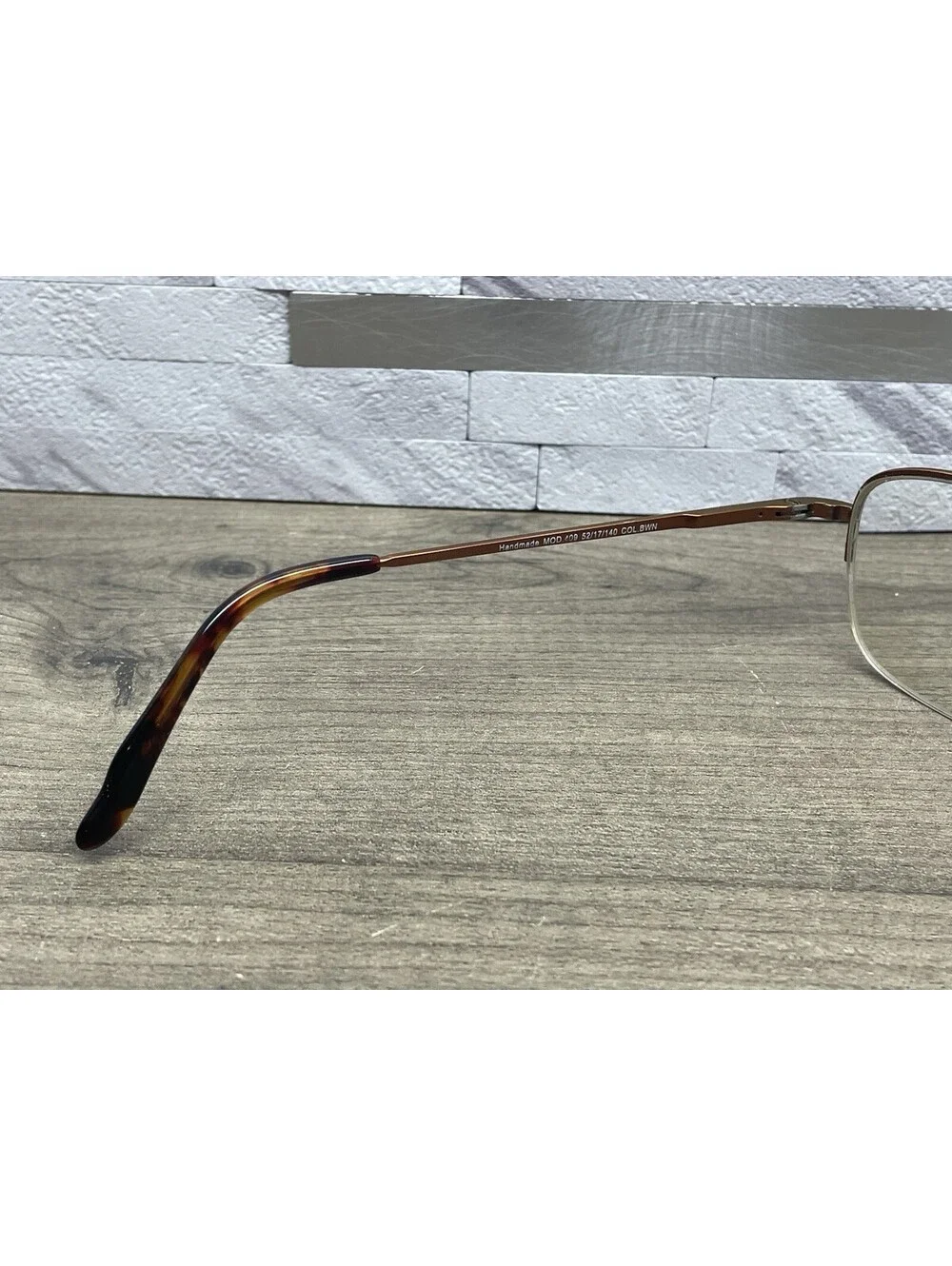 VTG Saki Eyeglasses Mod 409 Brown Japan Spring Temples 52-17-140 *Frames Only